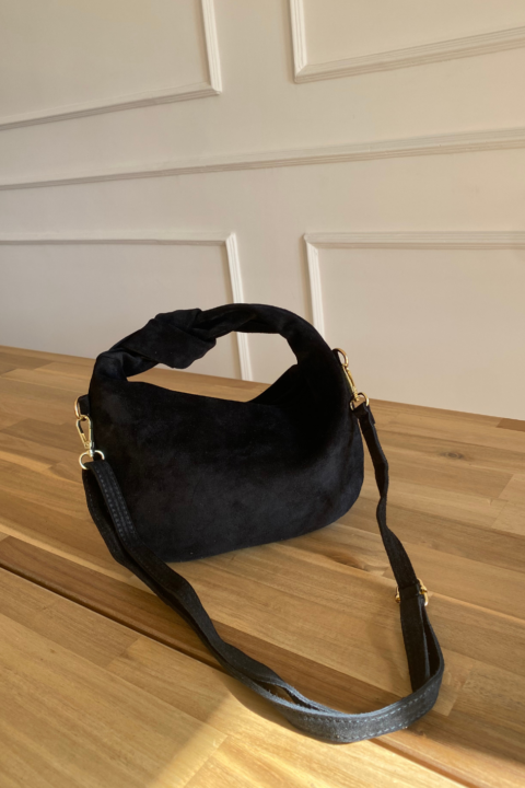 Pouch bag suede