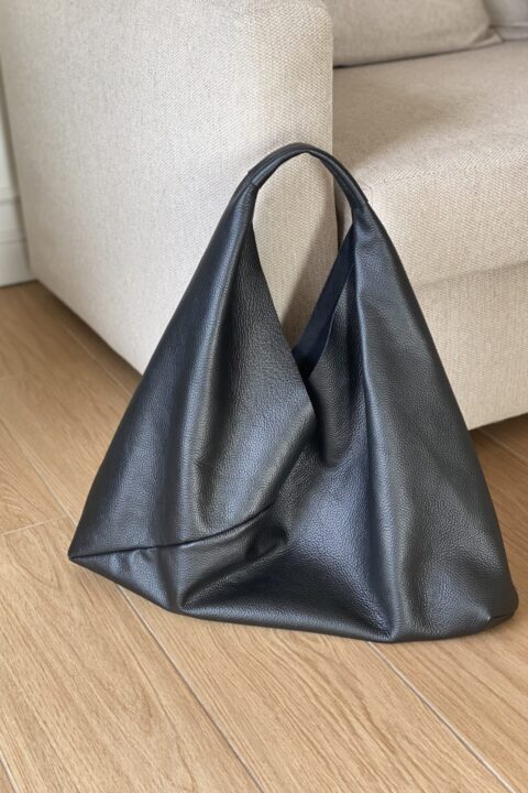 Shopper bag leather - Nero