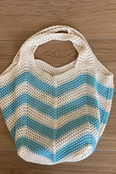 Shopper crochet ZIG ZAG stripes