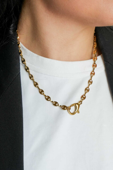 Collana 45 cm gancio 6mm per charm - maglia coffe beans