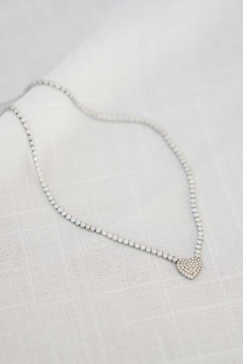 Collanina tennis mini heart