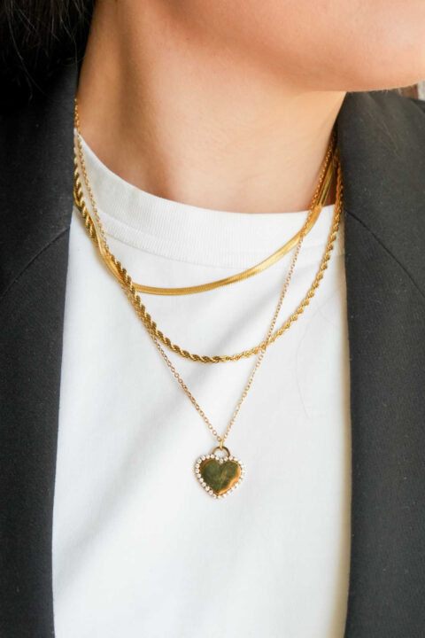 Collana tris charm longuette