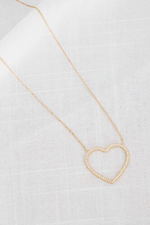 Collanina sparkle heart - gold
