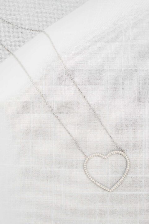 Collanina sparkle heart - silver