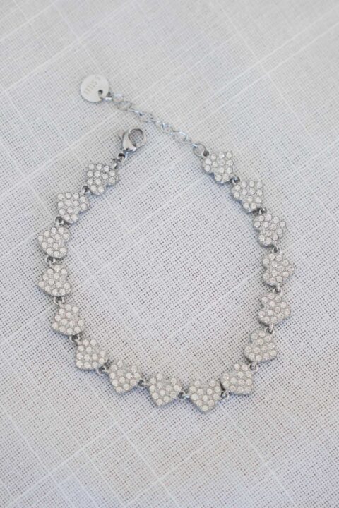 Bracciale multi heart sparkle flat