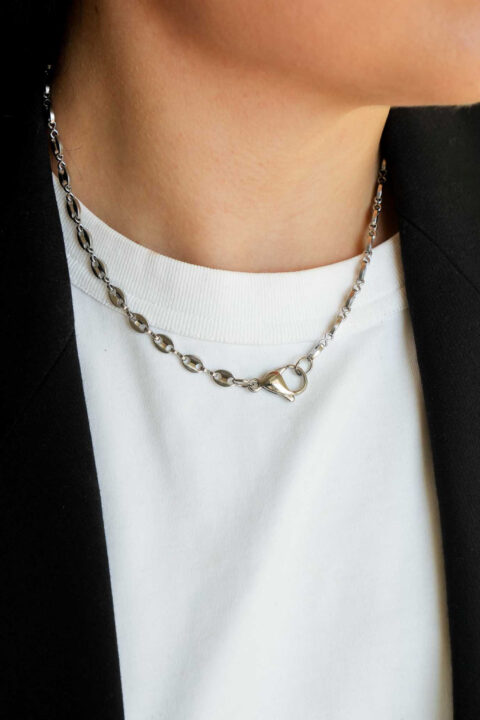 Collana 42 cm gancio 5mm per charm - maglia coffe beans