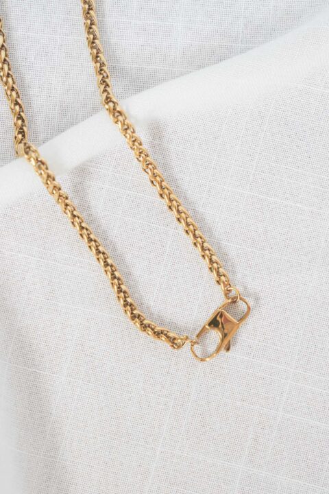 Collana 45 cm gancio per charm - maglia grain
