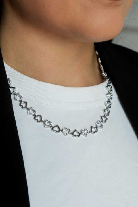Collana girocollo multi heart mix flat