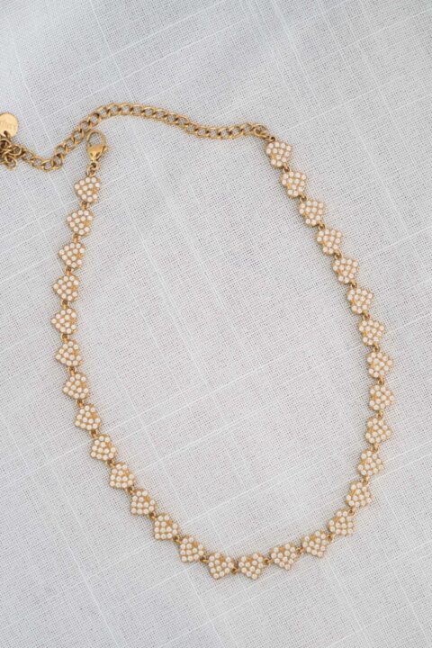 Collana girocollo multi heart sparkle flat - gold