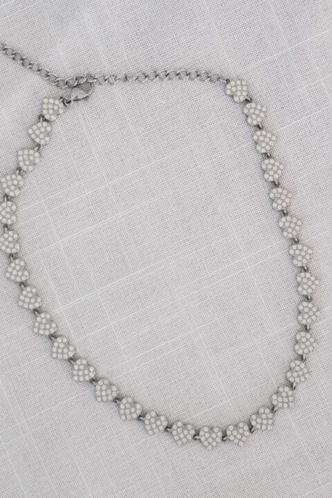 Collana girocollo multi heart sparkle flat