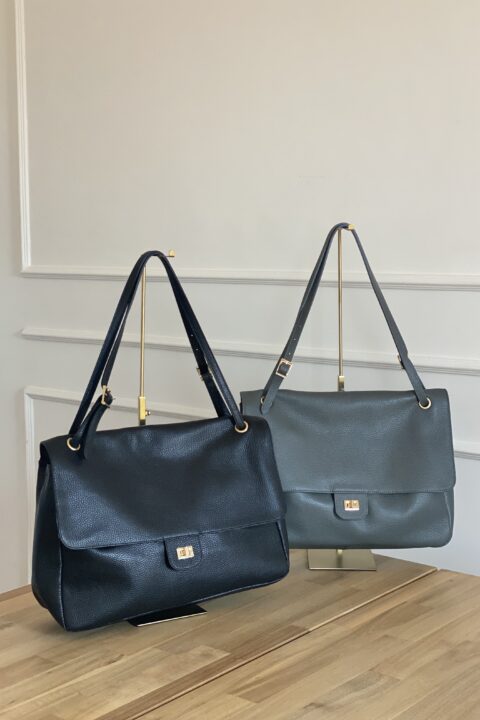 Flap bag MAXI in pelle dollaro